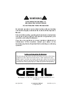 Preview for 90 page of Gehl SL7600 Operator'S Manual