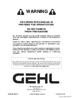 Предварительный просмотр 208 страницы Gehl Z17 GEN:2 Operator'S Manual