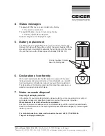 Предварительный просмотр 2 страницы GEIGER GF0029 Operating Instructions