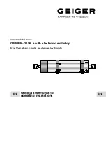 GEIGER GJ56 e Series Original Assembly And Operating Instructions preview