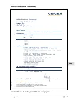 Preview for 17 page of GEIGER GJ5606 AE100 Assembly And Operating Instructions Manual