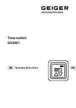 Preview for 1 page of GEIGER GU0021 Operating Instructions Manual