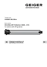 GEIGER SOLIDline ZIP-Perfection GU45 E11 Series Original Assembly And Operating Instructions предпросмотр