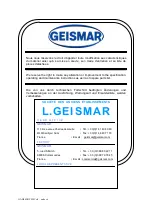 Preview for 2 page of GEISMAR Garnet P8 Operating Manual