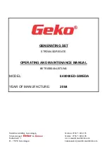 Geko 640000ED-S/MEDA Operating And Maintenance Manual предпросмотр