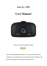 Geko P500 User Manual preview