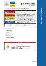 Preview for 15 page of Geko Stromerzeuger 2801 E-A/SHBA Operating Manual