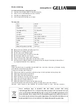 Preview for 3 page of Gelia LEDMASTER LY3311 User Instructions