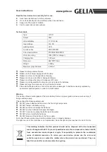 Preview for 5 page of Gelia LEDMASTER LY3311 User Instructions