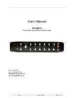 Gem Audio Labs Sculptor User Manual предпросмотр