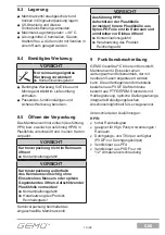 Preview for 13 page of GEM CleanStar C60 HPS Installation, Operating And Maintenance Instruction