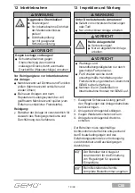 Preview for 19 page of GEM CleanStar C60 HPS Installation, Operating And Maintenance Instruction