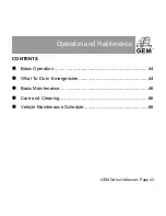 Preview for 44 page of GEM e2 2005 Owner'S Manual