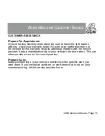 Preview for 76 page of GEM e2 2005 Owner'S Manual