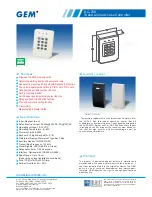 Preview for 1 page of GEM GEM DG-700 Specifications