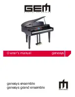 Предварительный просмотр 1 страницы GEM genesys ensemble Owner'S Manual