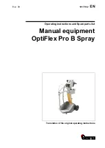 Gema OptiFlex Pro B Spray Operating Instructions And Spare Parts List preview