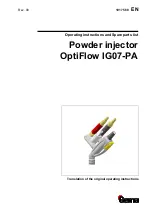 Preview for 1 page of Gema OptiFlow IG07-PA Operating Instructions And Spare Parts List