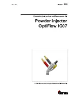 Предварительный просмотр 1 страницы Gema OptiFlow IG07 Operating Instructions And Spare Parts List