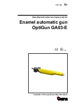 Предварительный просмотр 1 страницы Gema OptiGun GA03-E Operating Instructions And Spare Parts List