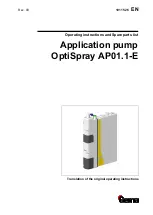 Gema OptiSpray AP01.1-E Operating Instructions And Spare Parts List предпросмотр