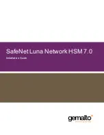 Preview for 1 page of Gemalto SafeNet Luna Network HSM 7.0 Installation Manual