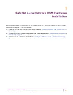 Preview for 10 page of Gemalto SafeNet Luna Network HSM 7.0 Installation Manual