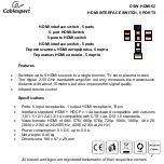 Предварительный просмотр 2 страницы Gembird Cablexpert DSW-HDMI-52 User Manual