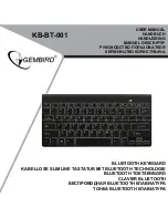 Gembird KB-BT-001 User Manual предпросмотр