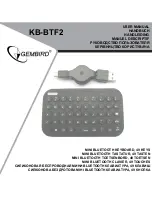 Preview for 1 page of Gembird KB-BTF2 User Manual