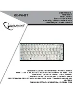 Gembird KB-P6-BT User Manual preview