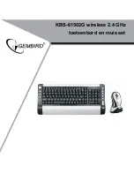 Preview for 1 page of Gembird KBS-61502G (Dutch) User Manual