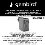 Предварительный просмотр 1 страницы Gembird NPA-PD60-01 User Manual