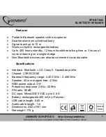 Preview for 2 page of Gembird SPK-BT-002 User Manual