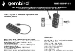 Предварительный просмотр 1 страницы Gembird UHB-U3P4P-01 User Manual