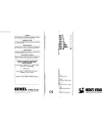 Preview for 1 page of GEMEL Serpi Star ND 5 Operating Instructions