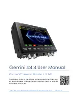 Предварительный просмотр 1 страницы Gemini 4:4:4 User Manual