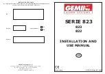 Gemini 822 Series Installation And Use Manual preview