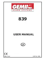 Gemini 839 Series User Manual preview