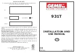 Gemini 931T Installation And Use Manual preview