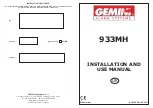 Предварительный просмотр 1 страницы Gemini 933MH Installation And Use Manual