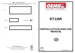 Gemini 972AR Installation And Use Manual предпросмотр