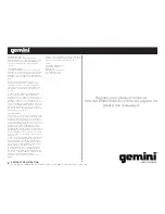 Предварительный просмотр 8 страницы Gemini AS-15BLU User Manual