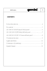 Предварительный просмотр 3 страницы Gemini AS SERIES User Manual
