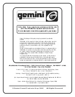 Preview for 12 page of Gemini CD-400X Instruction Manual