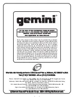 Preview for 12 page of Gemini CDJ-02 Operation Manual