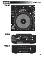 Preview for 3 page of Gemini CDJ-202 Operation Manual