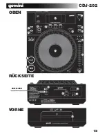 Preview for 15 page of Gemini CDJ-202 Operation Manual