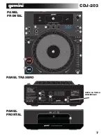 Предварительный просмотр 7 страницы Gemini CDJ-203 Operation Manual