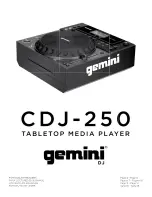 Предварительный просмотр 1 страницы Gemini CDJ-250 Manual